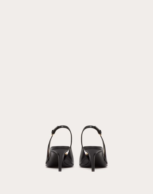 The Bold Edition Vlogo Calfskin Slingback Pump 60mm for Woman in Black ...