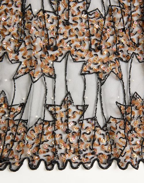 Valentino - Embroidered Point D'espirit Jacket - Black/ivory - Woman - Jackets And Blazers