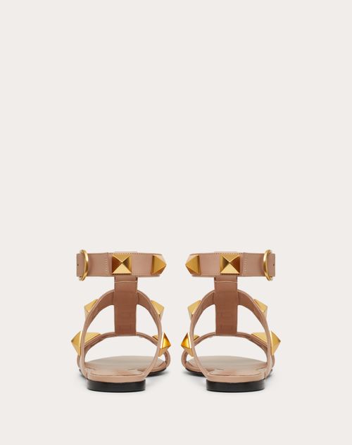 Gold studded sandals discount flat