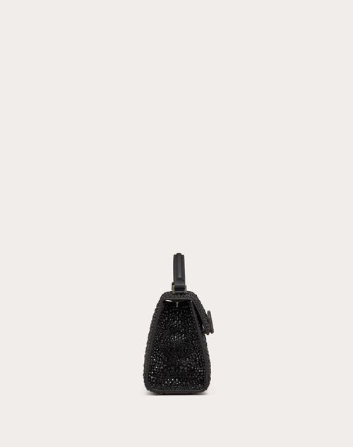 V Sling Mini Leather Tote Bag in Black - Valentino Garavani