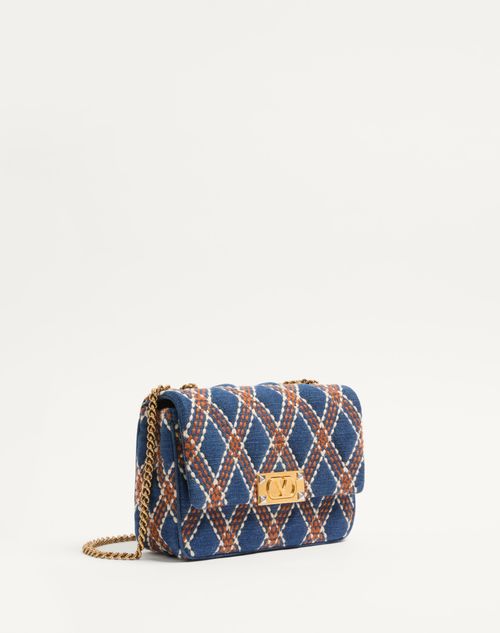Valentino Garavani - Valentino Garavani Quiltie 67 Medium Denim Shoulder Bag - Denim - Woman - Woman Bags & Accessories Sale