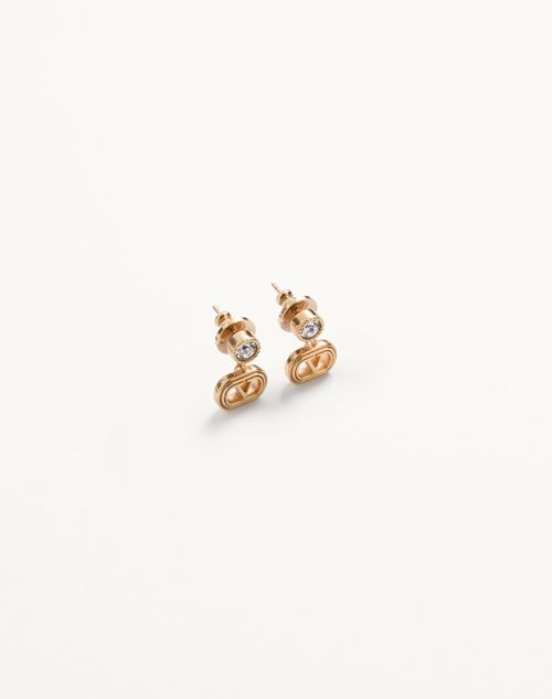 Valentino Garavani - Ovalette Metal And Swarovski® Crystal Earrings - Gold/crystal - Woman - Jewellery
