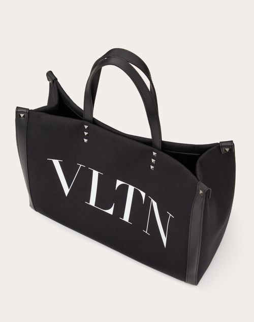 ハイブランドトートバッグVALENTINO VLTN エコラボ キャンバス ミディアムトートバッグ