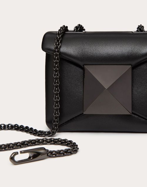 Valentino Garavani - One Stud Nappa Micro Bag With Chain - Black - Woman - Mini Bags