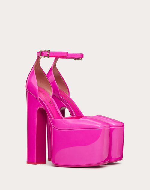 Valentino Garavani Patent Leather Platform Pump 180mm for Woman Pink | Valentino US