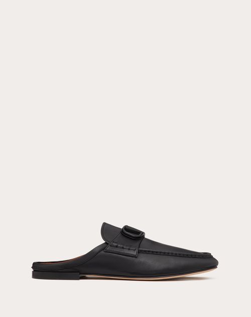 Valentino Garavani - Vlogo Signature Calfskin Mule - Black - Man - Sandals