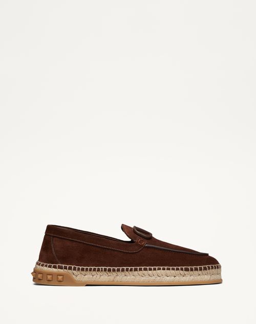 Valentino Garavani - Leisure Flows Espadrilles In Split Leather - Fondant - Man - Man Shoes Sale