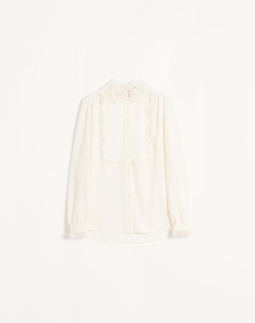 Valentino - Georgette Blouse - Ivory - Woman - Shirts And Tops