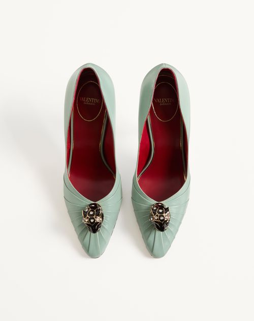 Valentino Garavani - Zapato Panthea De Cabritilla Con Tacón De 105 mm - Morning Dew - Mujer - Salones