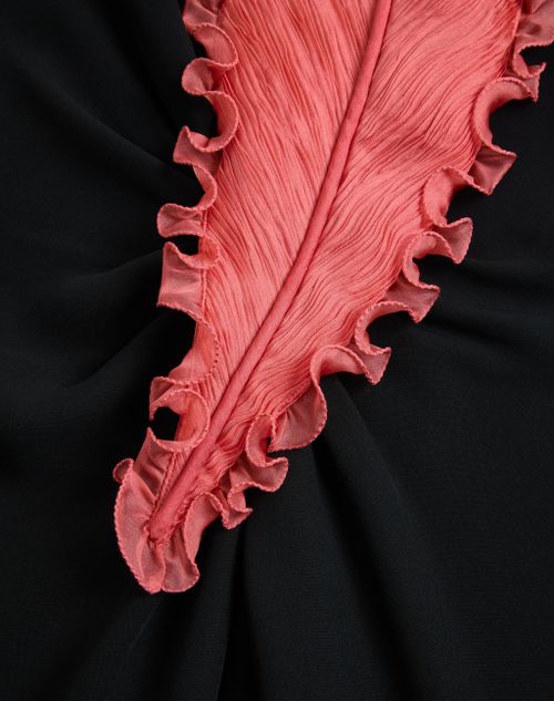 Valentino - Embroidered Cady Couture Gown - Black/fuchsia - Woman - Gowns