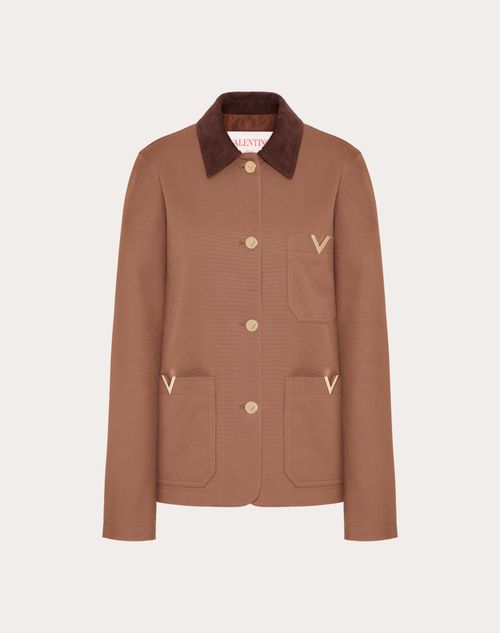 Valentino - Couture Canvas Caban - Clay - Woman - Jackets And Blazers
