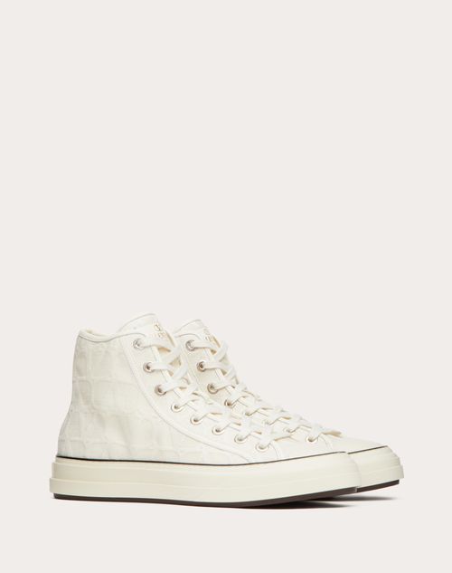 Valentino Garavani - Toile Iconographe Totaloop High-top Sneaker - Ivory - Man - Man View All