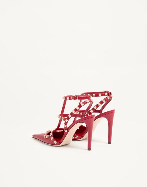 Valentino Garavani - Rockstud Pumps Aus Ziegenleder 100 Mm - Rot - Frau - Pumps Und Slingbacks