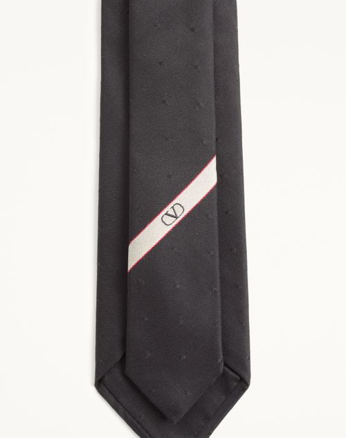 Valentino Garavani - Cravatta Valentino In Cotone - Nero - Uomo - Accessori Tessili