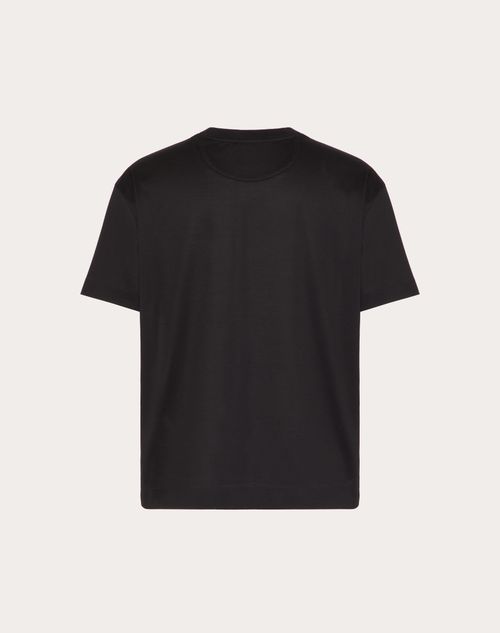 Valentino - Valentino Print Cotton T-shirt - Black - Man - T-shirts And Sweatshirts