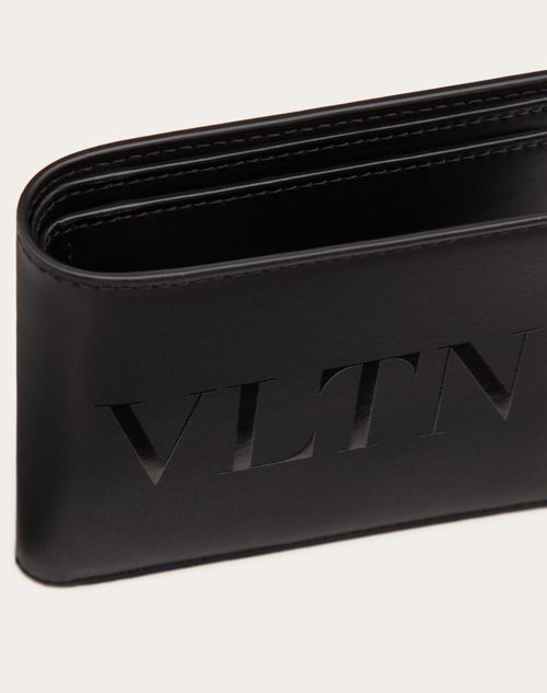 Valentino Garavani - Vltn Wallet - Black/black - Man - Wallets And Small Leather Goods