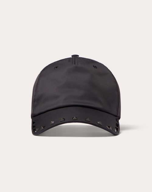 Valentino Garavani - Black Untitled Baseball Cap - Black - Man - Hats And Gloves