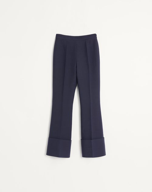 Valentino - Crepe Couture Pants - Blue - Woman - Pants And Shorts