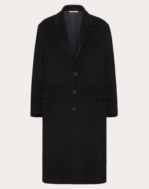 Valentino - Single-breasted Wool Coat With Maison Valentino Tailoring Label - Black - Man - Coats And Blazers