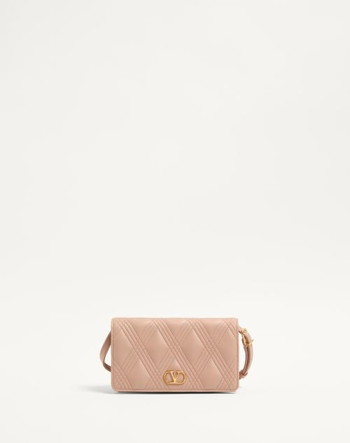 Valentino Garavani - Valentino Garavani Quiltie 67 Mini Shoulder Bag In Quilted Nappa Leather - Rose Cannelle - Woman - Shelf - W Bags - Quiltie 67
