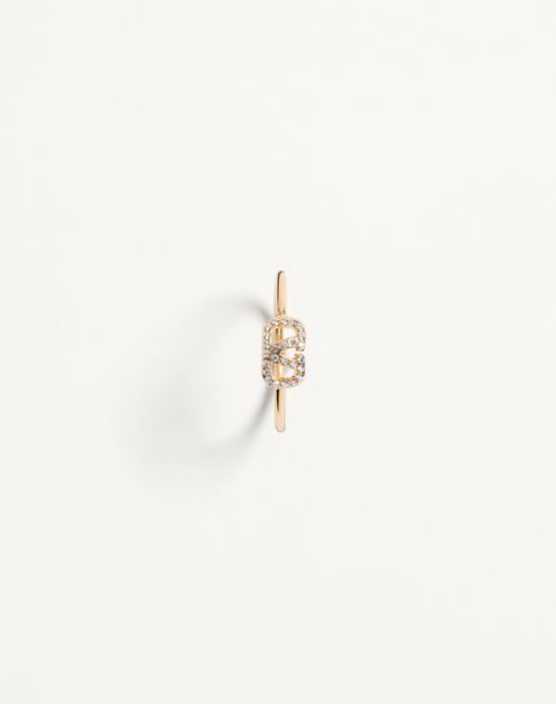 Valentino Garavani - Vlogo Signature Metal And Swarovski® Crystal Ring - Gold - Woman - Jewellery