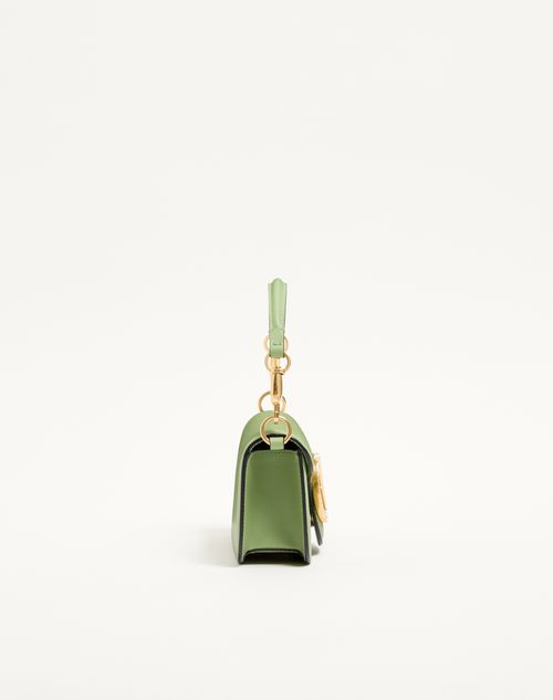 Valentino Garavani - Valentino Garavani Locò Small Shoulder Bag With Jewel Logo - Mint/crystal - Woman - Shoulder Bags