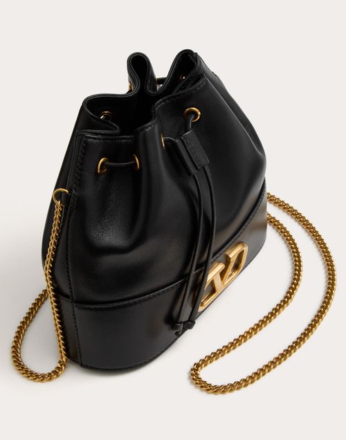 MINI BUCKET BAG IN NAPPA WITH VLOGO SIGNATURE CHAIN