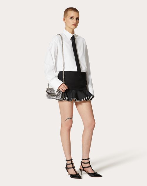 Valentino Garavani - Small Locò Shoulder Bag With Rhinestones - Crystal/black/anthracite - Woman - Partywear