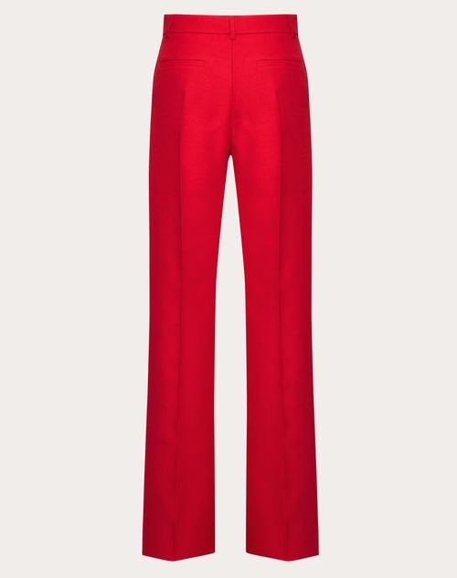 Valentino - Crepe Couture Trousers - Red - Woman - Pants And Shorts