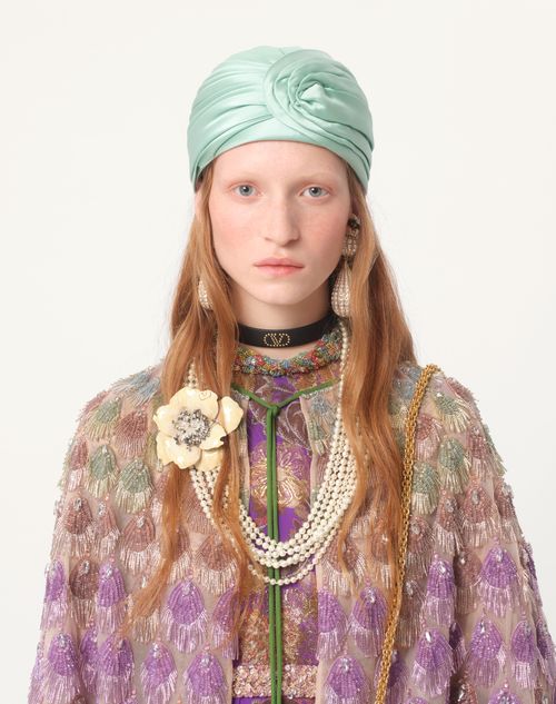 Long Embroidered Dress In Fil Coupe' Lame' Cachemire Apres L Long Embroidered Dress In Fil Coupe' Lame' Cachemire Apres L