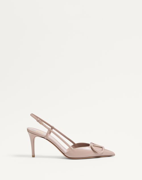 Valentino Garavani - Vlogo Signature Calfskin Slingback Pump 80 Mm / 3.15 In. - Poudre - Woman - Pumps