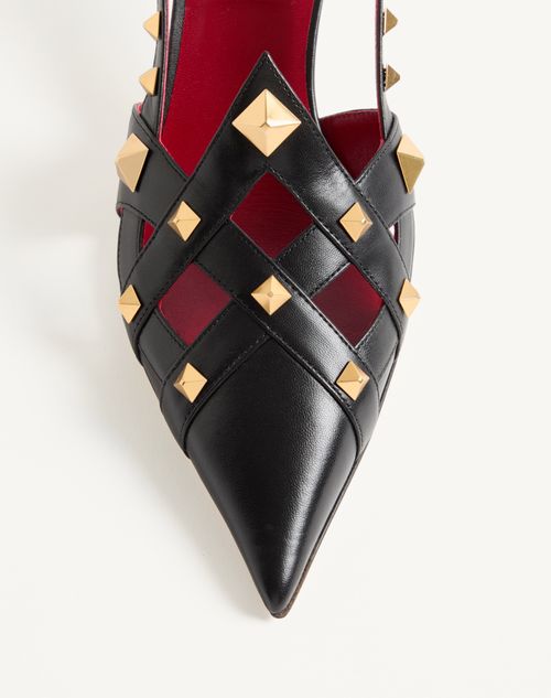 Valentino Garavani - スタディ キッドスキン スリングバックパンプス 65mm - ブラック - ウィメンズ - パンプス & スリングバック