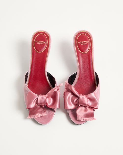 Valentino Garavani - Marie A Velvet Slide Sandal 55mm - Pink - Woman - Sandals