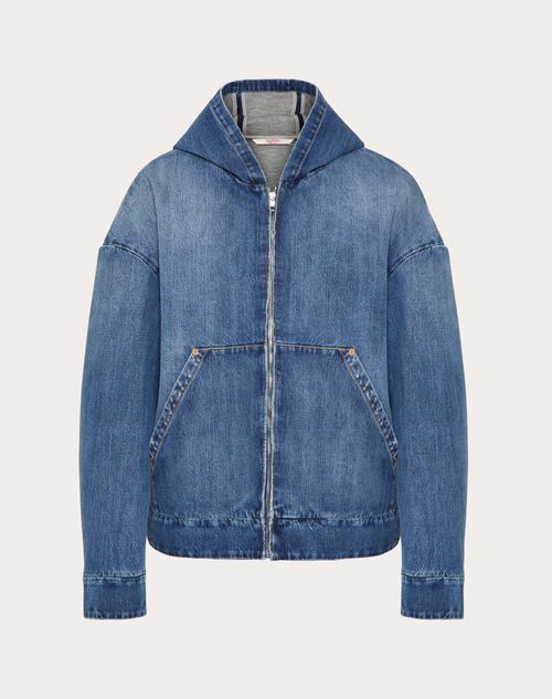 Valentino - Veste À Capuche En Denim - Denim - Homme - Denim