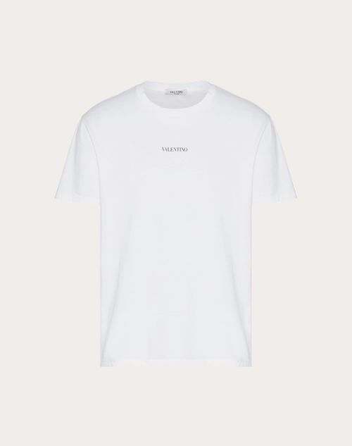 Valentino - T-shirt With Valentino Print - White/ Black - Man - T-shirts