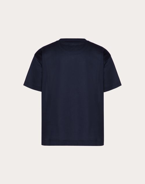 Valentino - Cotton T-shirt With Maison Valentino Tailoring Label - Navy - Man - Gifts For Him