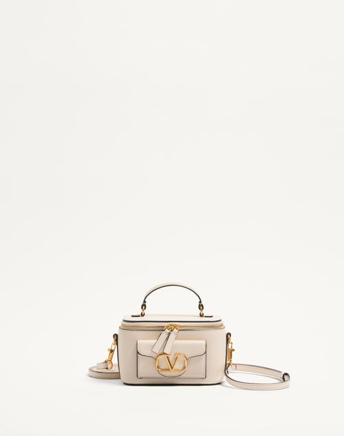 Valentino Garavani - Locò Mini Handbag In Calfskin - Light Ivory - Woman - Wallets And Small Leather Goods