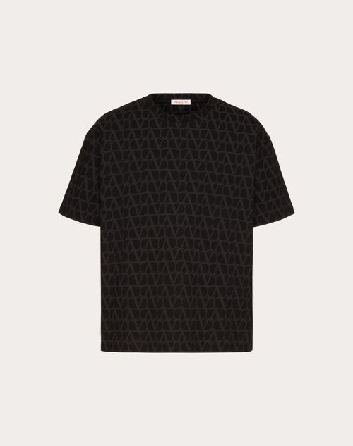 Valentino - 투알 아이코노그래피 프린트 코튼 티셔츠 - 블랙 - 남성 - 티셔츠 & 스웻셔츠