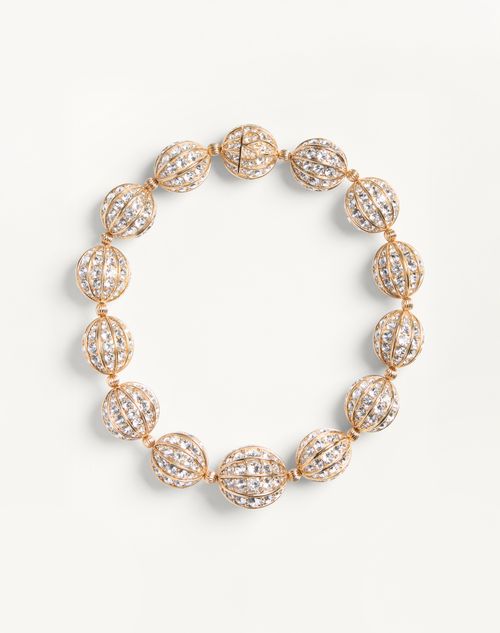 Valentino Garavani - Poetique Des Gouttes Necklace In Metal And Swarovski® Crystals - Gold/crystal - Woman - Fashion Jewelry