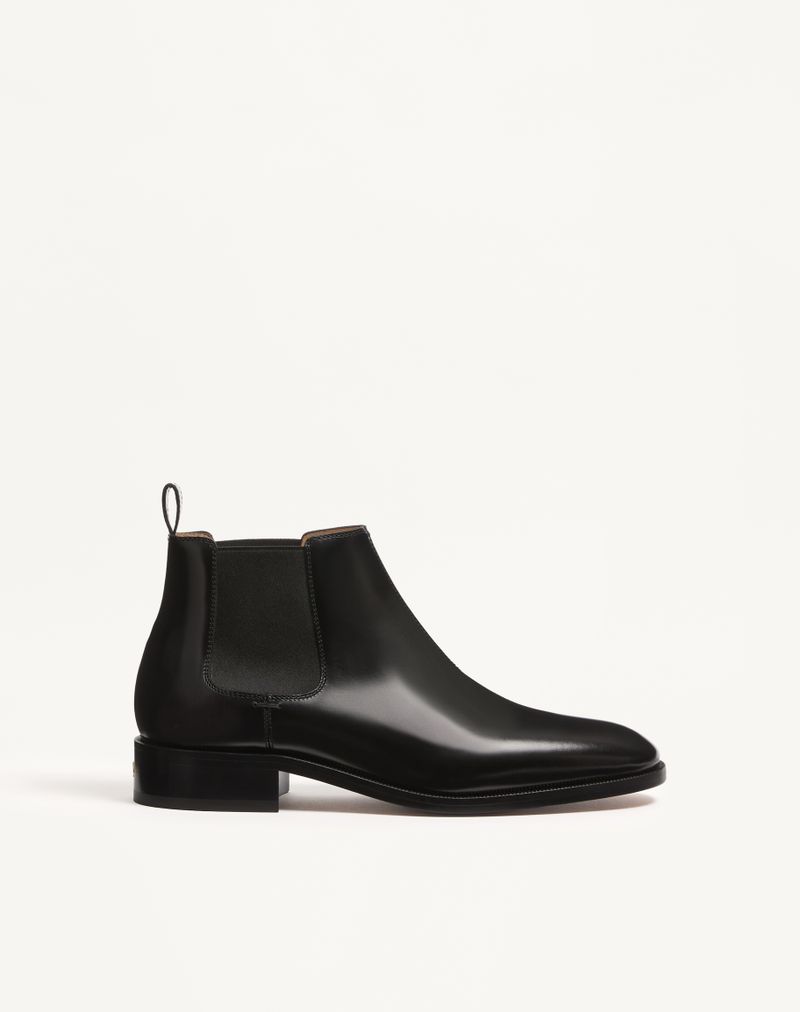 Pas Des Dieux Bottines Cuir Veau Noir — Valentino