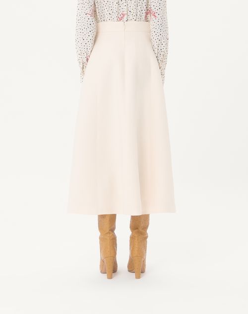 Valentino - Crepe Couture Midi Skirt - Vanilla - Woman - Skirts