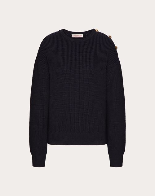 Valentino - Wool Sweater - Navy - Woman - Knitwear