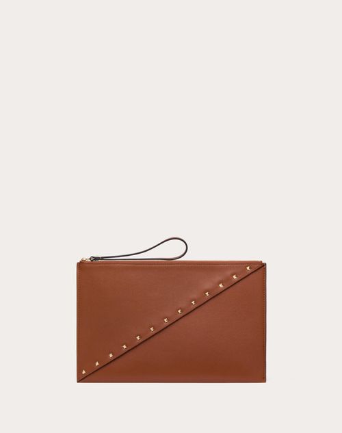 VALENTINO GARAVANI ROCKSTUD WISPY POUCH IN CALFSKIN