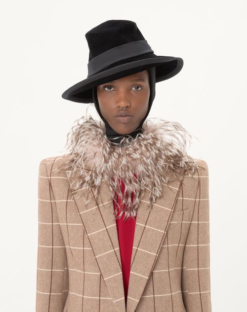 Valentino - Double-breasted Wool Blazer With Windowpane Pattern - Beige/maroon/ivory - Woman - Jackets And Blazers