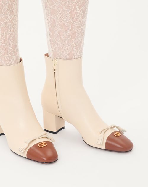 Valentino Garavani - Valet Du Roi Kidskin Leather Ankle Boot 60mm - Butter/tobacco - Woman - Shoes