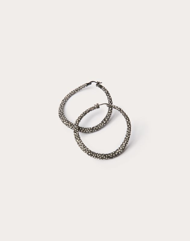 Vlogo Signature Metal And Rhinestone Minaudière for Woman in