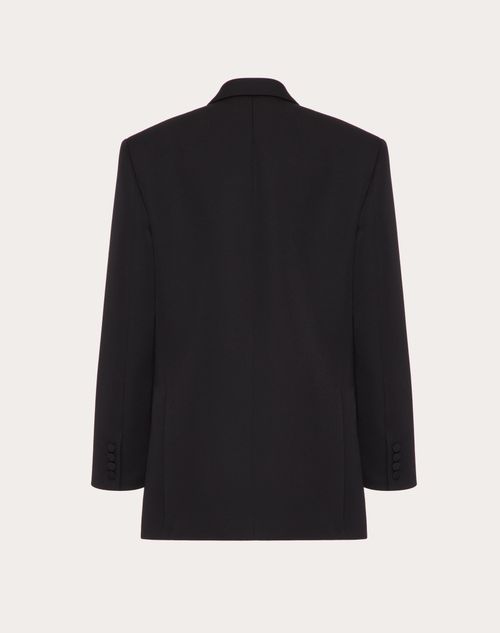 Valentino - Blazer In Grisaille - Black - Woman - Jackets And Blazers