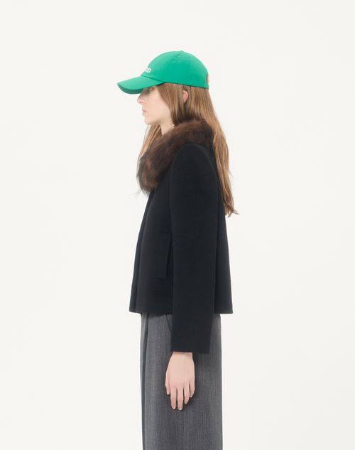 Valentino - Valentino Baby Camel Drap Jacket - Black - Woman - Jackets And Blazers
