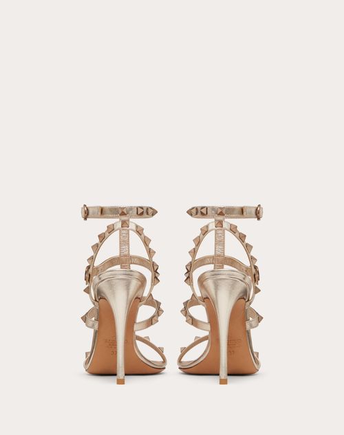 Valentino rockstud best sale metallic sandals