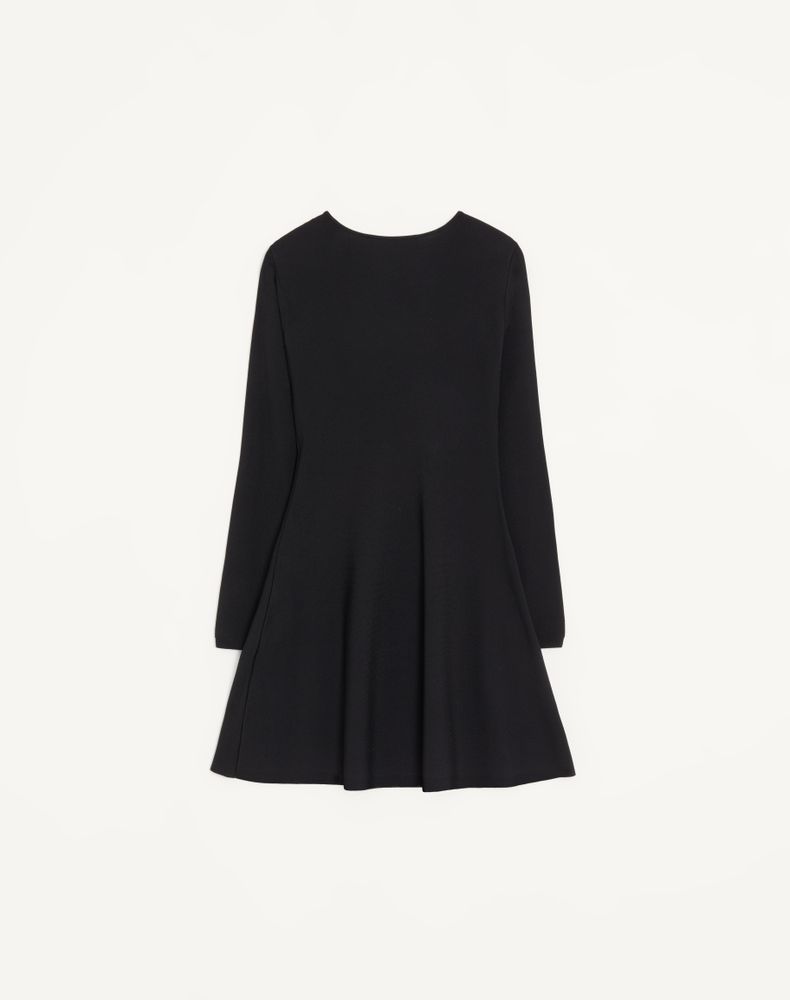 Valentino Stretch Viscose Dress Woman Black Xs